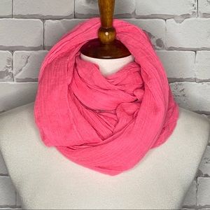 Gauzy Infinity Scarf Pink